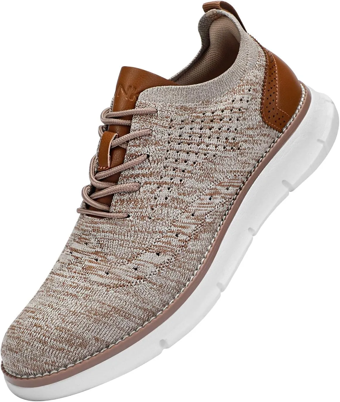 Men's Casual Dress Oxfords Shoes Breathable Knit Leisure Fashion Sneakers Lightweight Comfortable Walking Shoes
