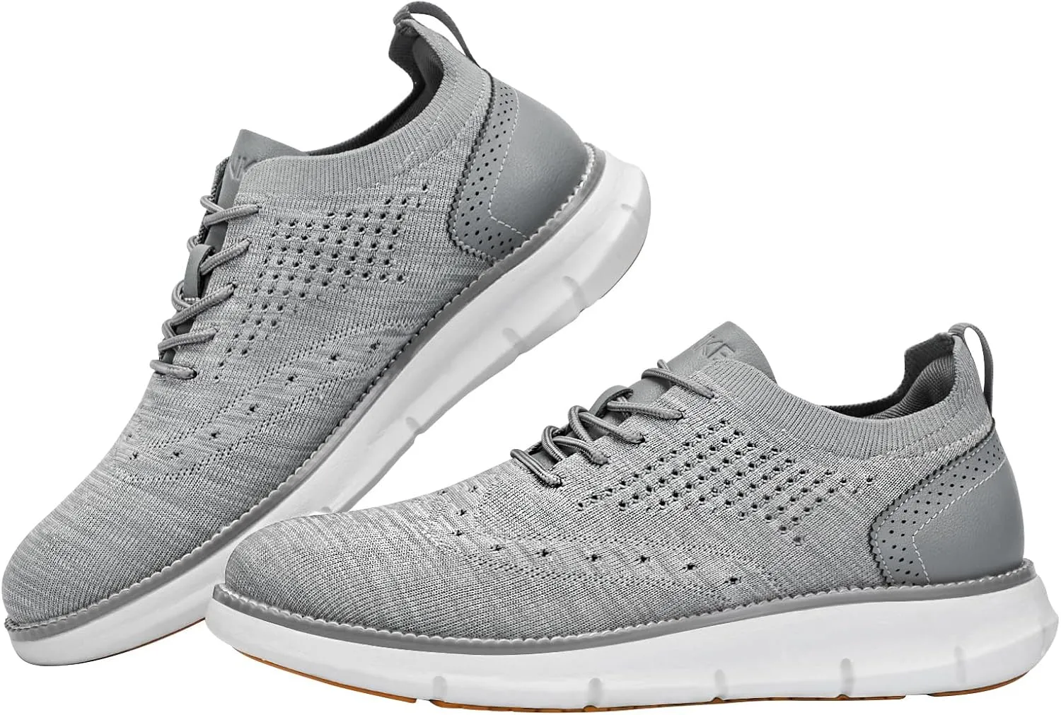 Men's Casual Dress Oxfords Shoes Breathable Knit Leisure Fashion Sneakers Lightweight Comfortable Walking Shoes