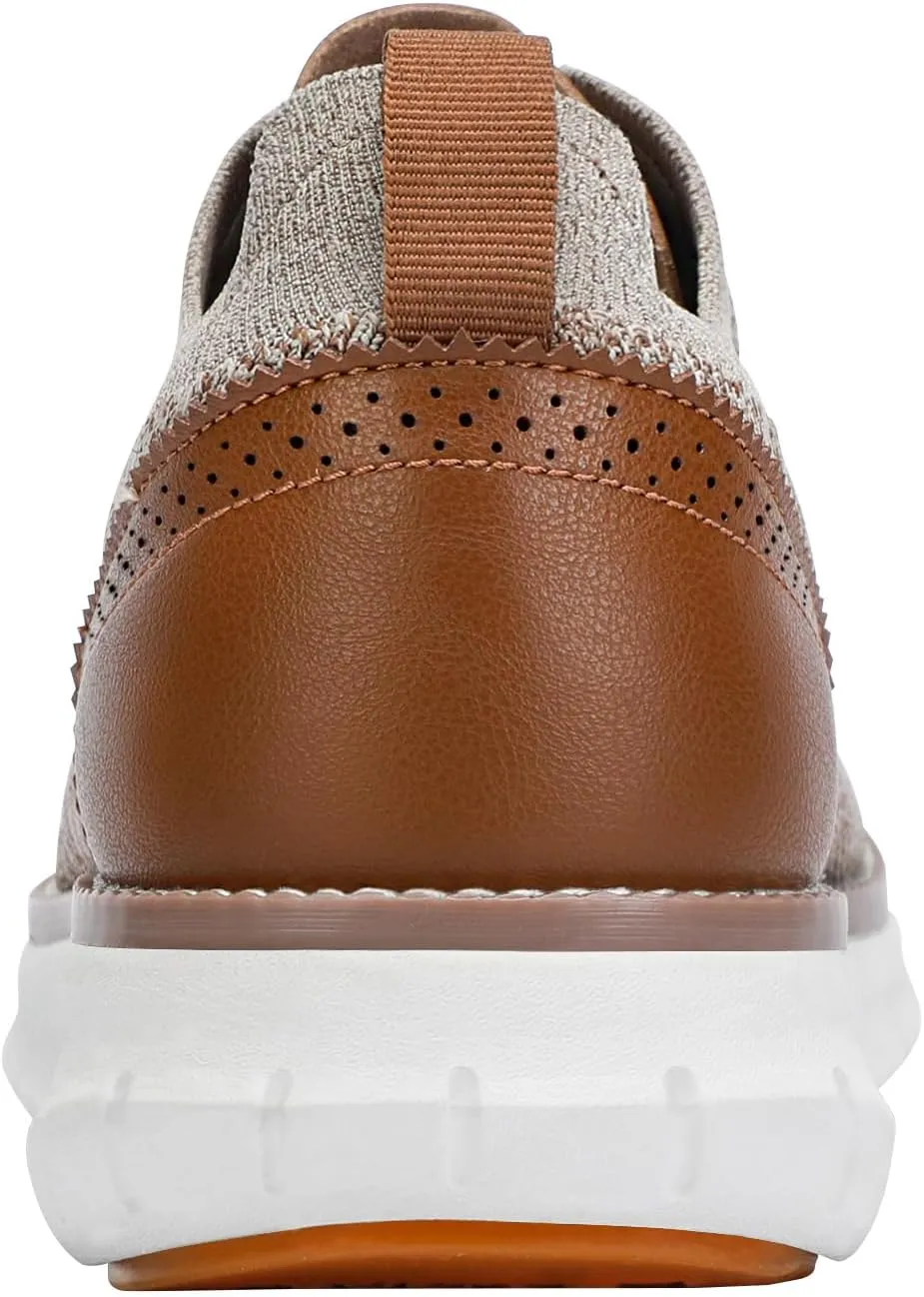Men's Casual Dress Oxfords Shoes Breathable Knit Leisure Fashion Sneakers Lightweight Comfortable Walking Shoes