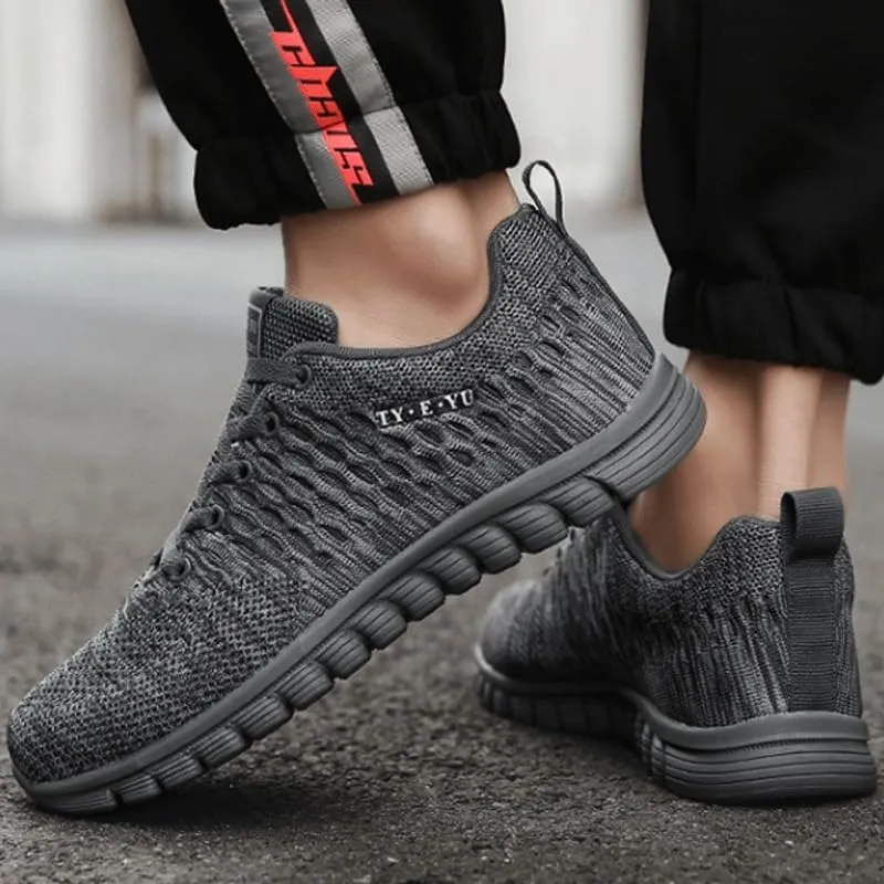 Men's Casual Dress Oxfords Shoes Breathable Knit Mesh Lightweight Comfortable Walking Running Sneakers for Men