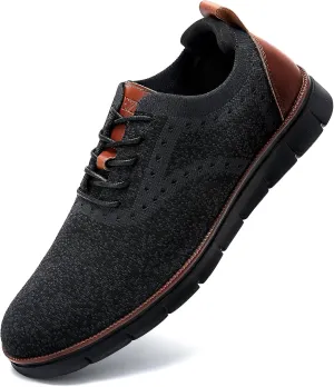 Men's Casual Dress Oxfords Sneakers Business Mesh Breathable Lightweight Walking Shoes Tennis Comfortable