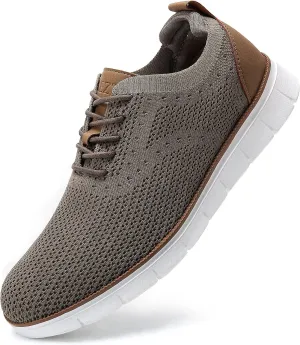 Men's Casual Dress Oxfords Sneakers Business Mesh Breathable Lightweight Walking Shoes Tennis Comfortable
