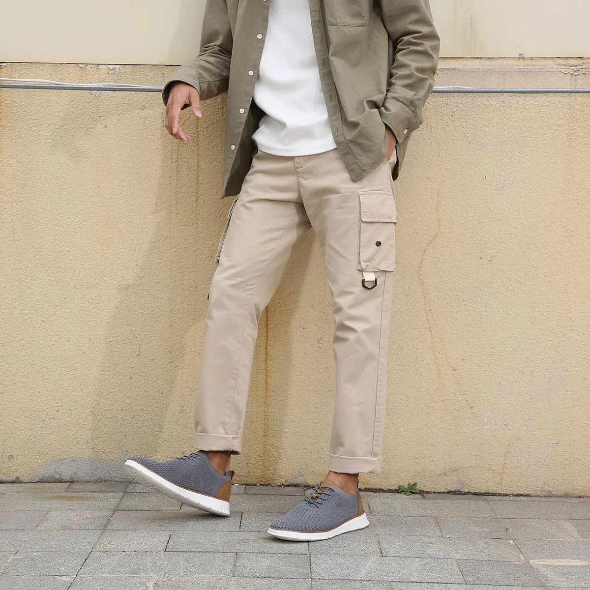 Men's Casual Dress Oxfords Sneakers Business Mesh Breathable Lightweight Walking Shoes Tennis Comfortable