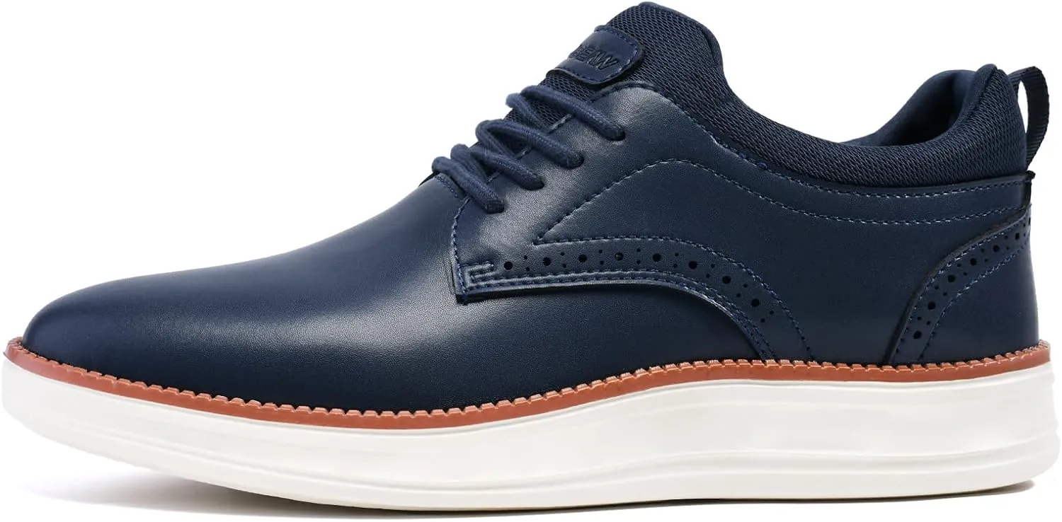 Men's Casual Dress Shoes Semi-Formal Derby Brogue Slip on Oxfords Sneakers