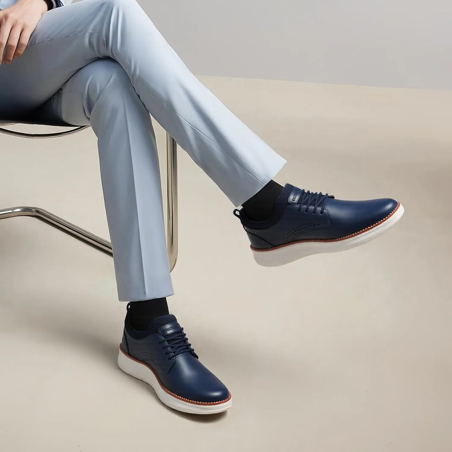 Men's Casual Dress Shoes Semi-Formal Derby Brogue Slip on Oxfords Sneakers