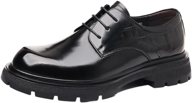 Men's Classic Lace Up Low Top Leather Dress Shoes Men Breathable Comfortable Business Oxford Shoes