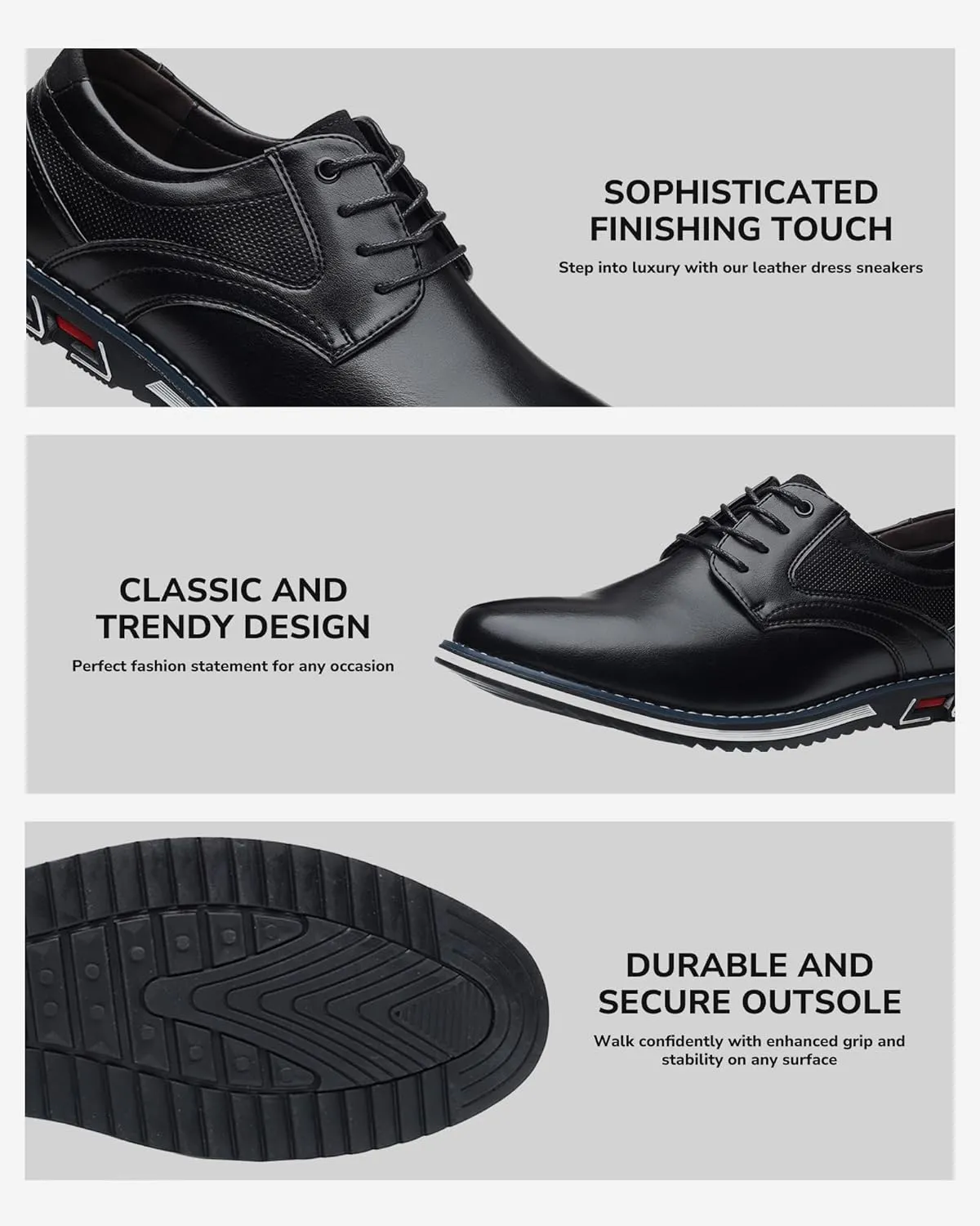 Men’s Dress Shoes Casual Business Oxford Derby Orthopedic Leather Shoes Comfortable Walking Shoes Office Loafers Work Flats