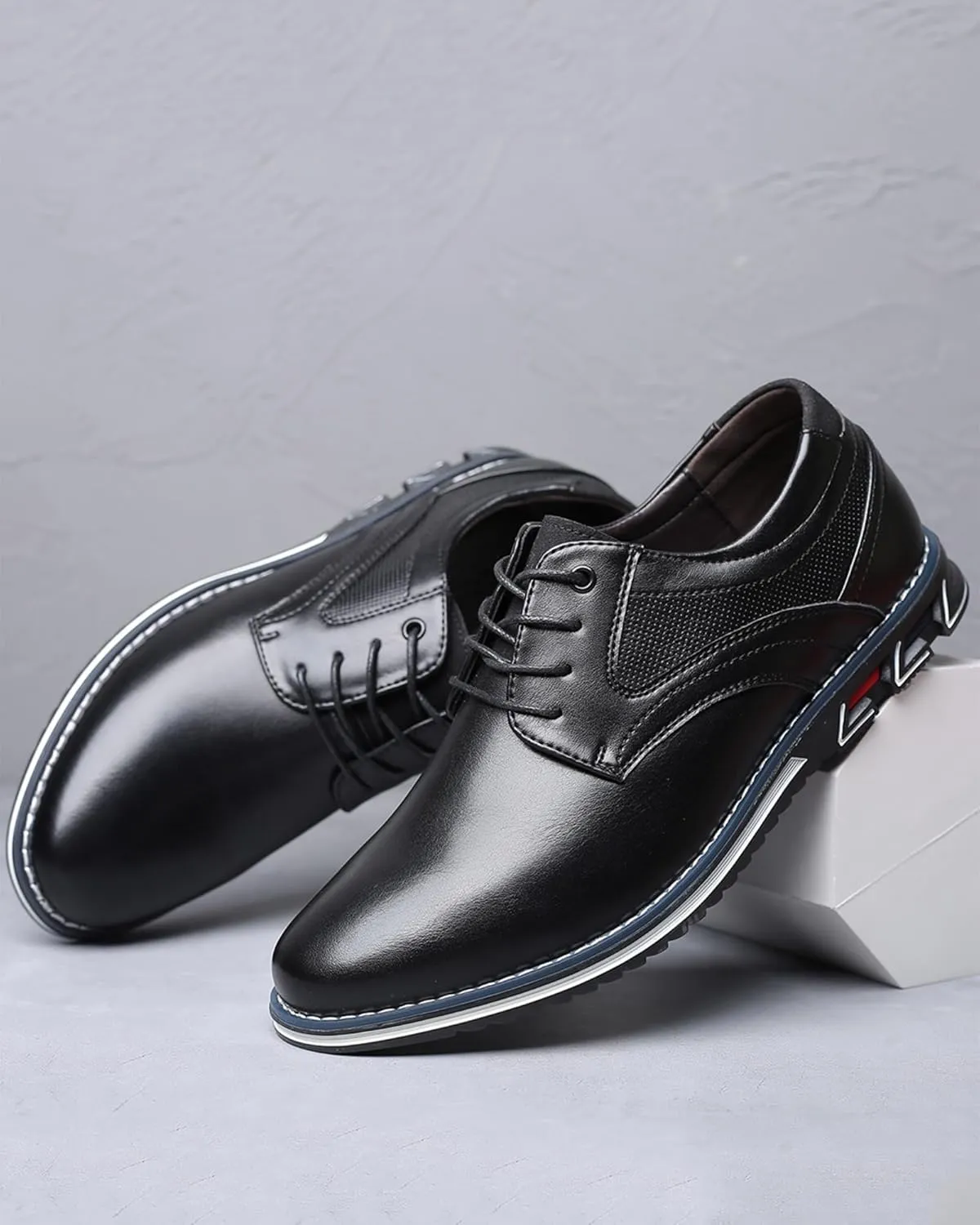 Men’s Dress Shoes Casual Business Oxford Derby Orthopedic Leather Shoes Comfortable Walking Shoes Office Loafers Work Flats
