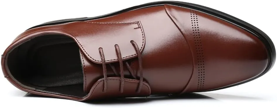 Men's Dress Shoes Casual Oxford Shoes Business Lace-up Derby Formal Shoes