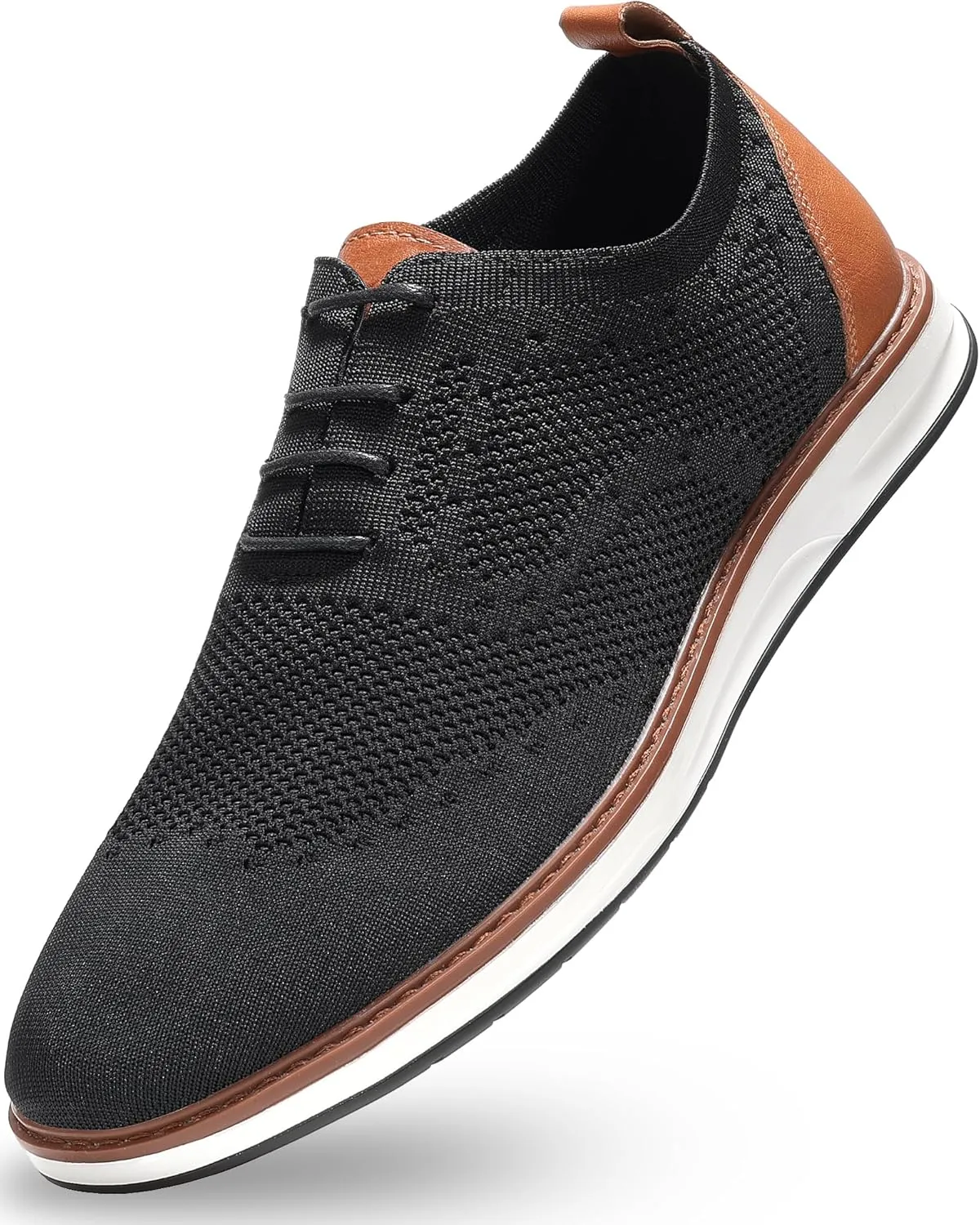 Mens Dress Shoes Casual Oxfords Shoes Knit Lightweight Breathable Business Work Shoes Walking Shoes Fashion Sneakers