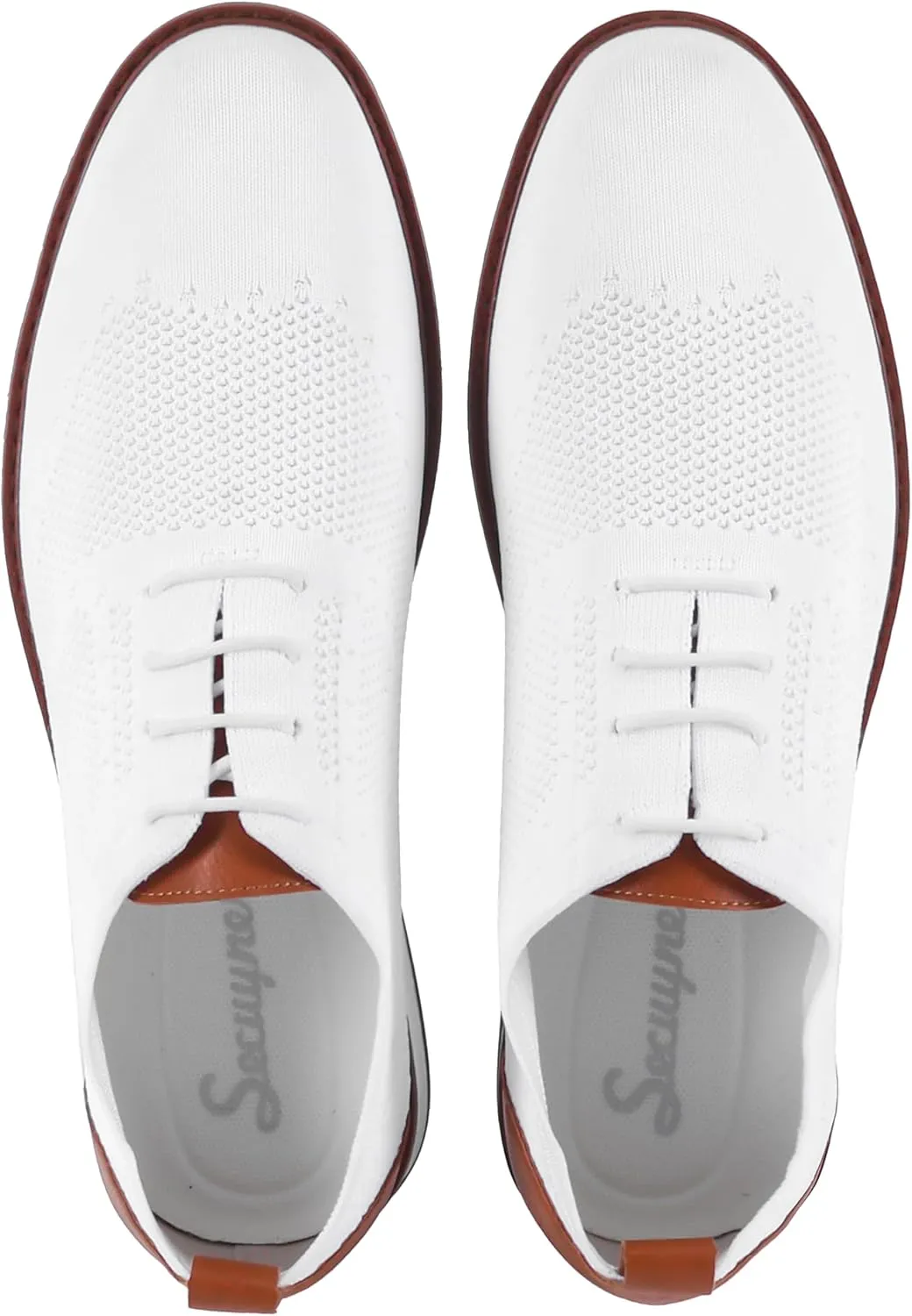 Mens Dress Shoes Casual Oxfords Shoes Knit Lightweight Breathable Business Work Shoes Walking Shoes Fashion Sneakers