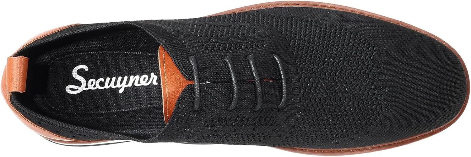 Mens Dress Shoes Casual Oxfords Shoes Knit Lightweight Breathable Business Work Shoes Walking Shoes Fashion Sneakers