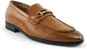 Men's Dress Shoes Loafer with Gold Buckle Slip On Formal Modern Classic