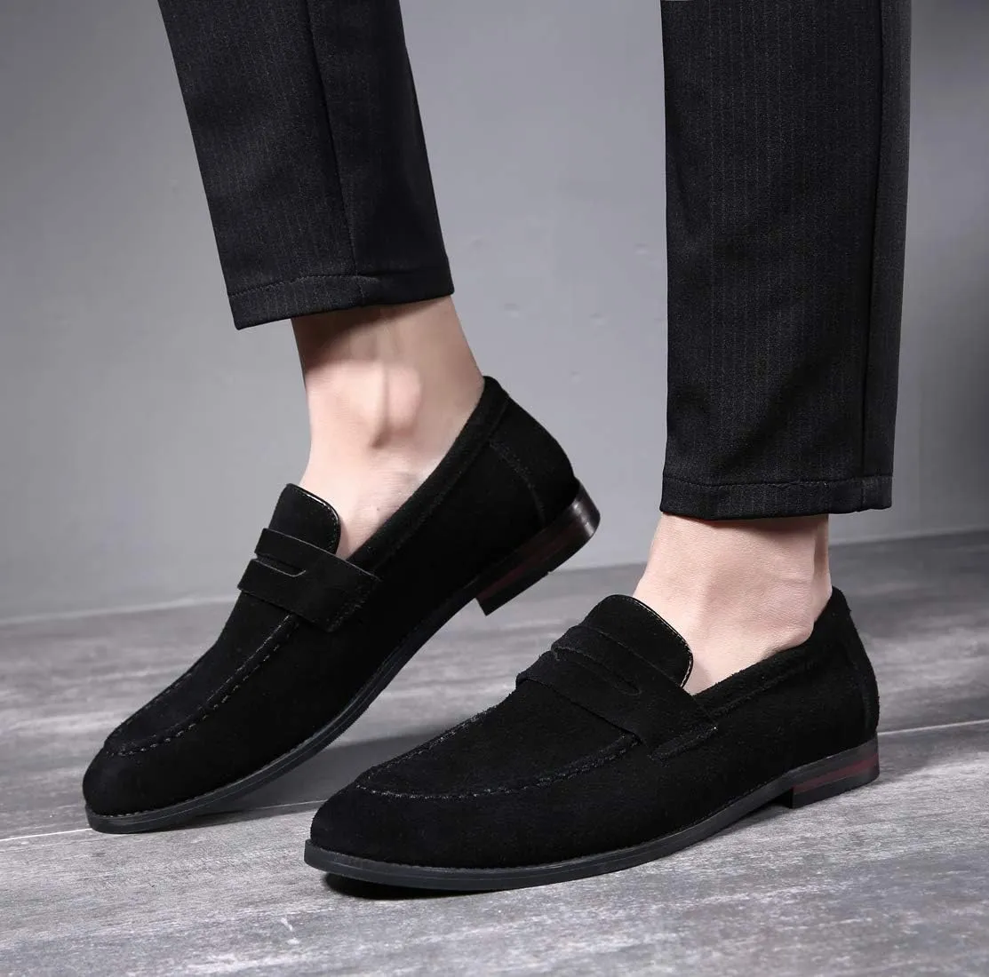 Mens Driving Moccasins Penny Slip On Loafers Classic Comfortable Casual Driving Shoes Boat Shoes for Men
