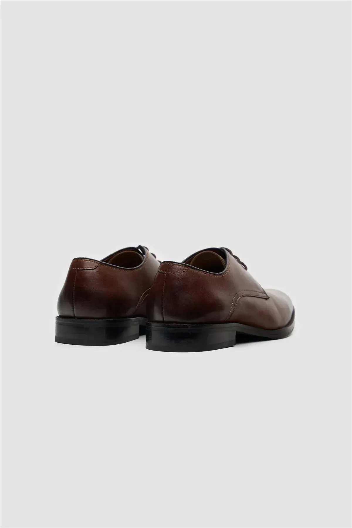 Men’s Leather Lace Up Derby Dress Shoes - Taylor - Brown