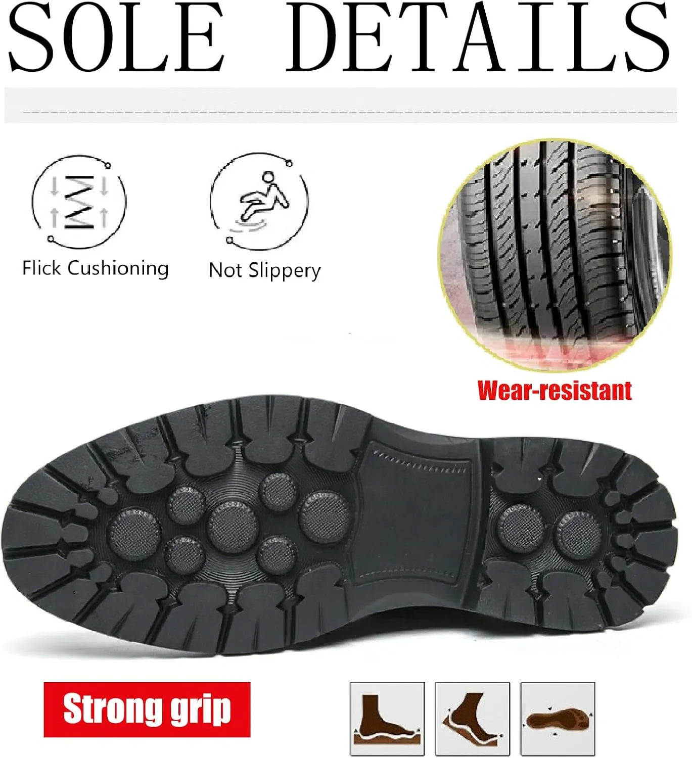 Men's Leather Lace Up Platform Oxfords Business Comfortable Chunky Heel Soft Bottom Dress Shoes Casual Work Office Formal Derby Shoes
