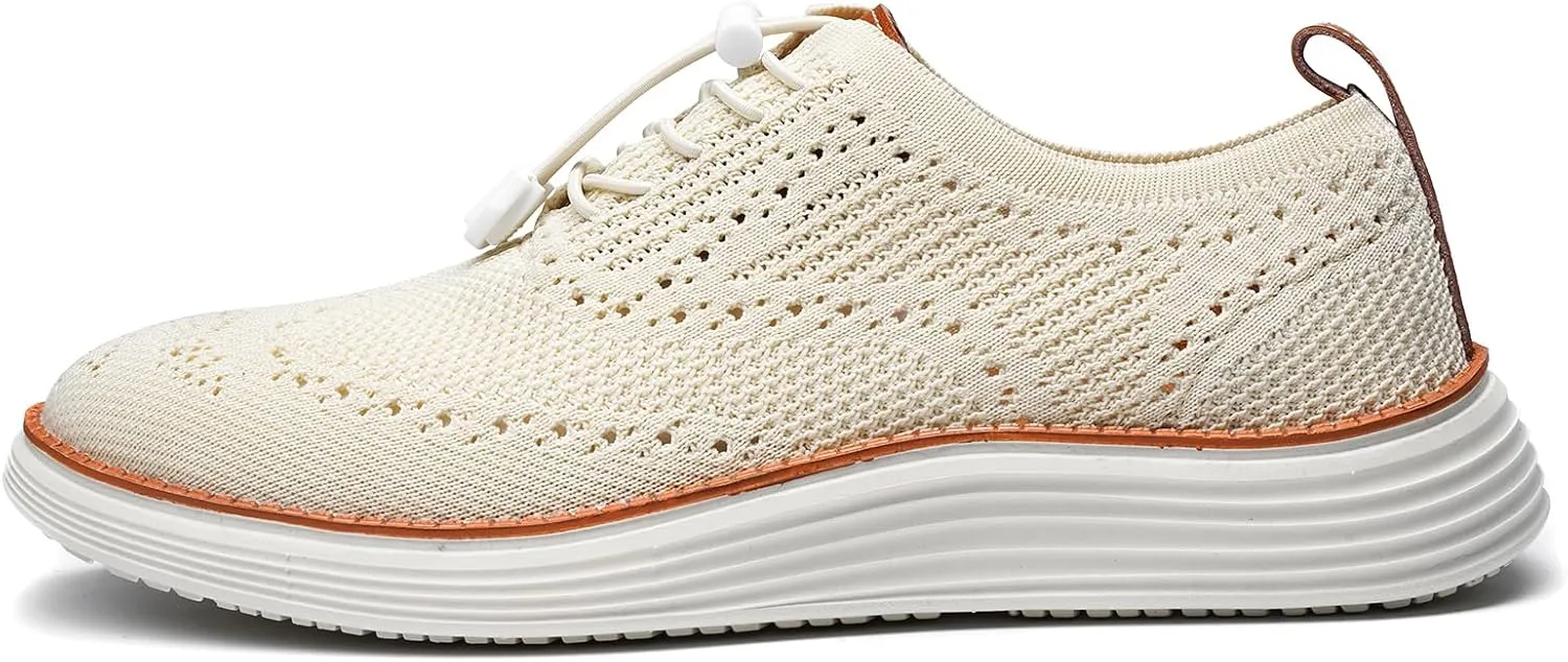 Men's Lightweight Casual Sneakers Dress Oxfords Business Walking Shoes Loafers Comfortable Breathable Mesh Arch Support