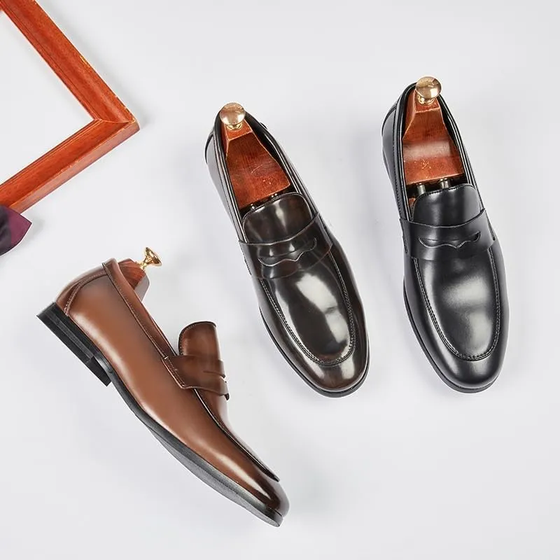 Men's Loafers Casual Slip On Shoes Soft for Men Business Derby for Wedding with Comfortable Padded Heel Collar Work Flats Sneakers(9.5)