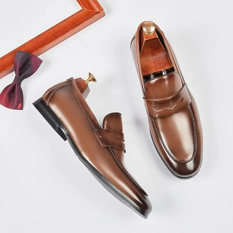 Men's Loafers Casual Slip On Shoes Soft for Men Business Derby for Wedding with Comfortable Padded Heel Collar Work Flats Sneakers(9.5)