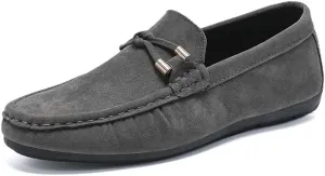 Men's Loafers Suede Vamp Moccasins Penny Loafers Lightweight Flat Heel Anti-Slip Fashion Slip-ons