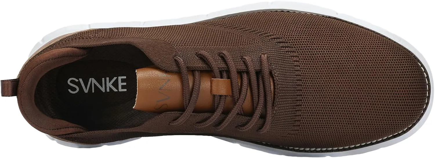 Men's Mesh Dress Shoes Casual Business Lace Up Oxford Sneakers Lightweight Breathable Walking Shoes Comfortable Thick Sole Tennis Footwear