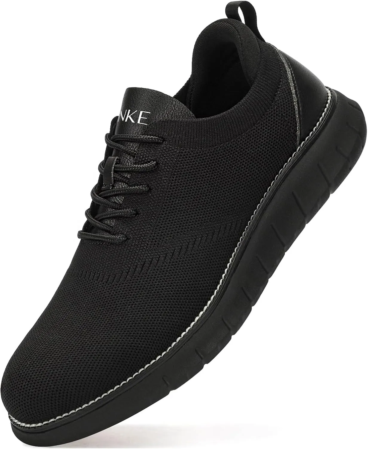 Men's Mesh Dress Shoes Casual Business Lace Up Oxford Sneakers Lightweight Breathable Walking Shoes Comfortable Thick Sole Tennis Footwear