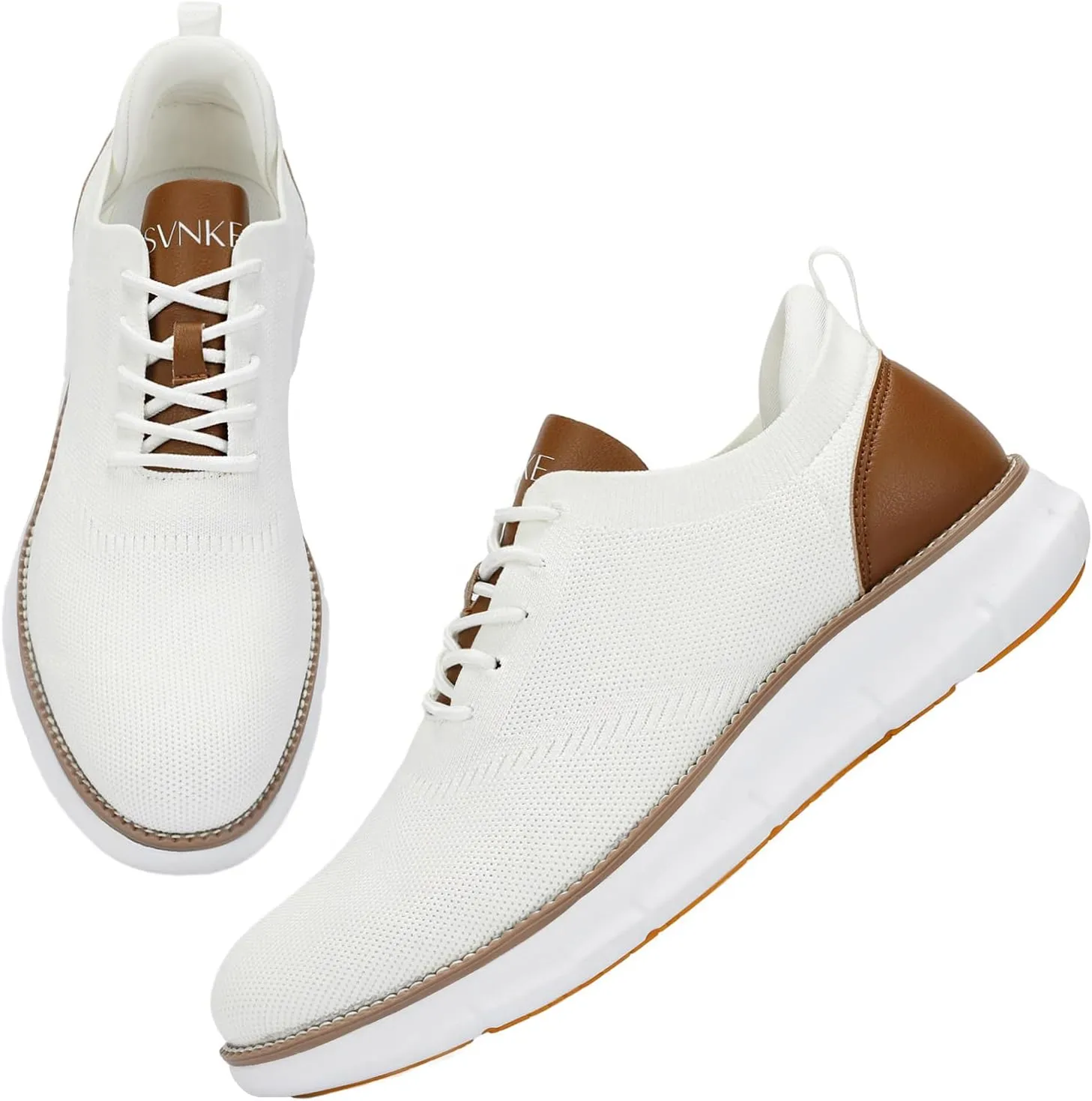 Men's Mesh Dress Shoes Casual Business Lace Up Oxford Sneakers Lightweight Breathable Walking Shoes Comfortable Thick Sole Tennis Footwear