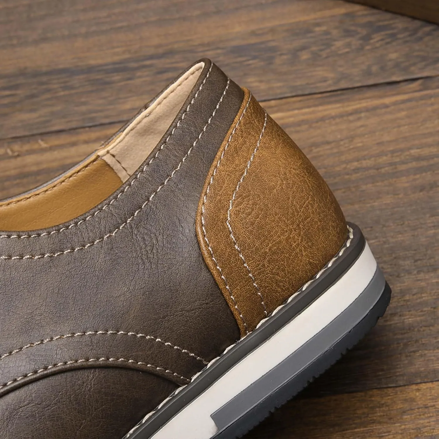 Men's Orthopedic Dress Shoes Business Oxford Derby Shoes Casual Leather Walking Flats