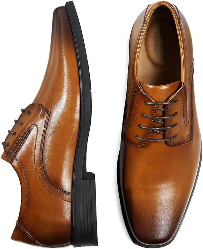 Mens Oxford Leather Business Casual Shoes
