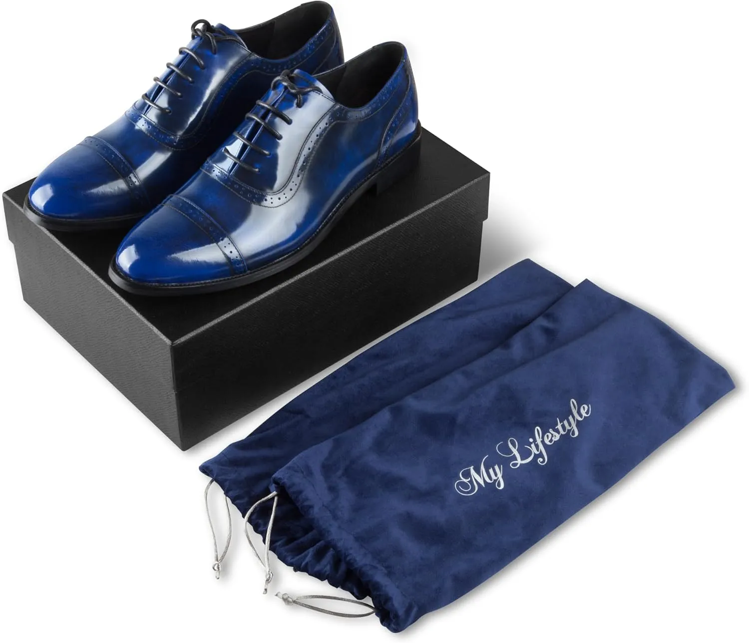 Mens Oxford Leather Shoes, Lightweight and Breathable Dress Shoes for Men