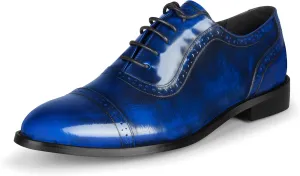 Mens Oxford Leather Shoes, Lightweight and Breathable Dress Shoes for Men