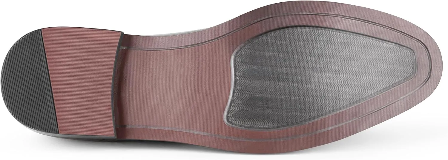 Mens Oxford Leather Shoes, Lightweight and Breathable Dress Shoes for Men