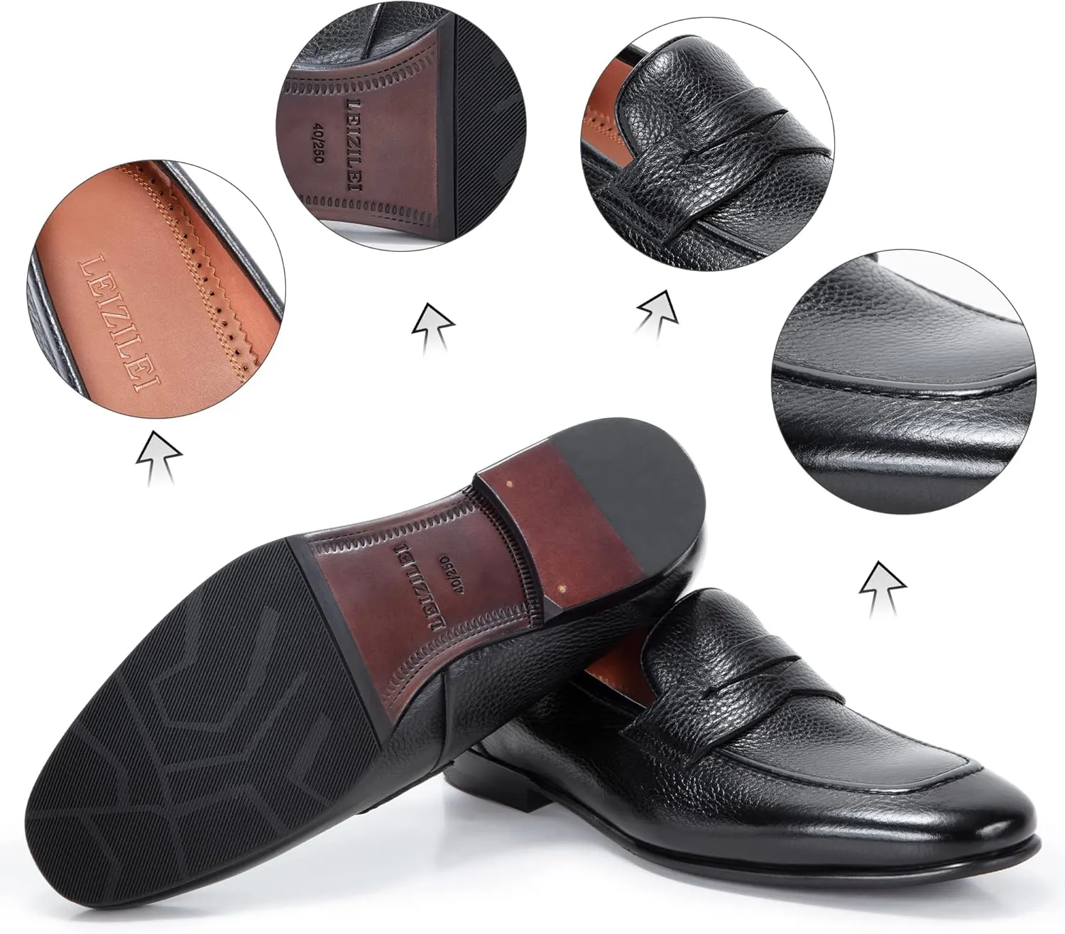 Men's Oxford Shoes Dress Shoes for Men Genuine Leather Cowhide Derby Shoes