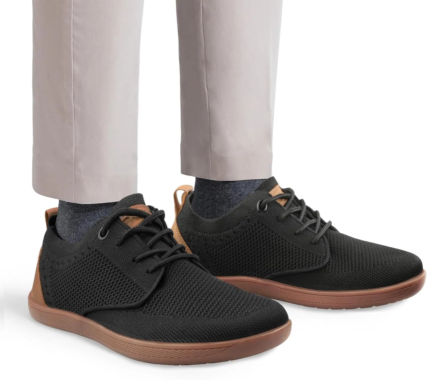 Men's Oxfords Shoes Wide Toe Box Dress Sneakers Fashion Business Casual Shoes Barefoot Zero Drop Walking Shoes