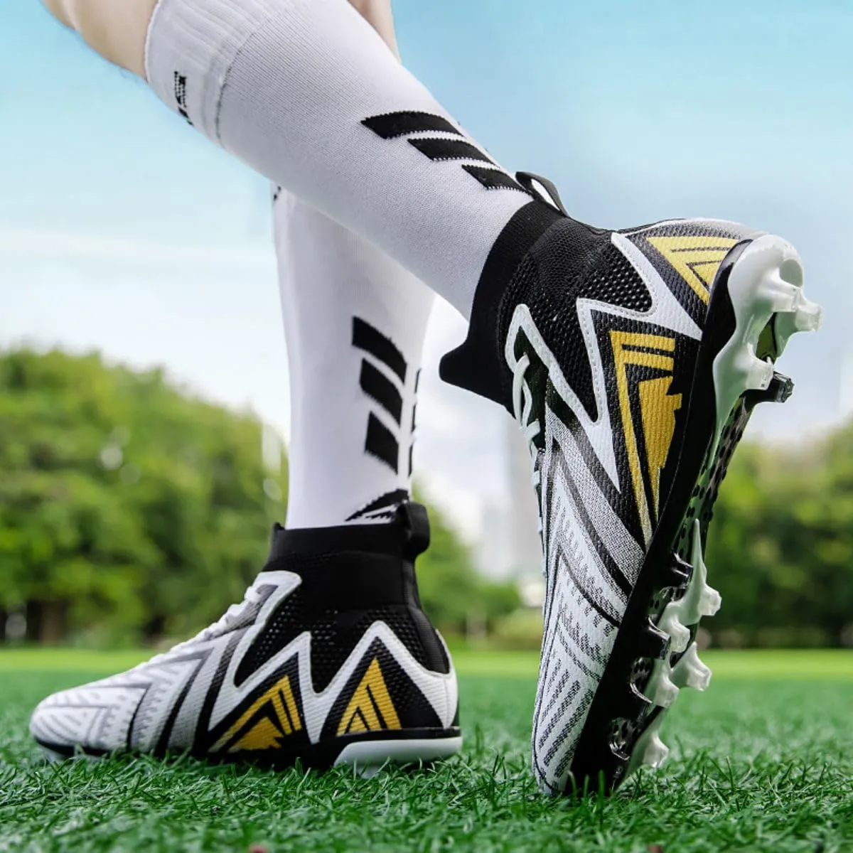 Men's Soccer Cleats Turf AG Shoes Boys Indoor Outdoor Footall Sneaker Youth Ankle Boots for Kids