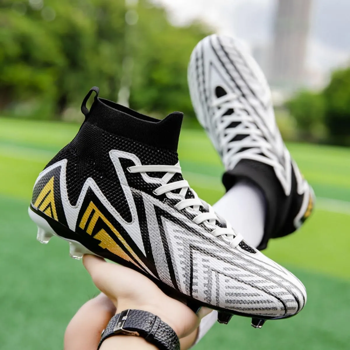 Men's Soccer Cleats Turf AG Shoes Boys Indoor Outdoor Footall Sneaker Youth Ankle Boots for Kids