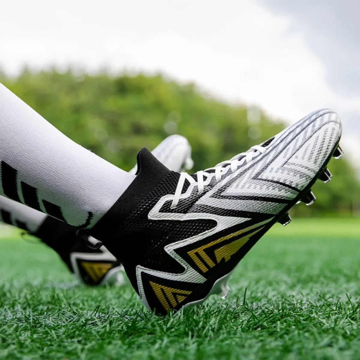 Men's Soccer Cleats Turf AG Shoes Boys Indoor Outdoor Footall Sneaker Youth Ankle Boots for Kids