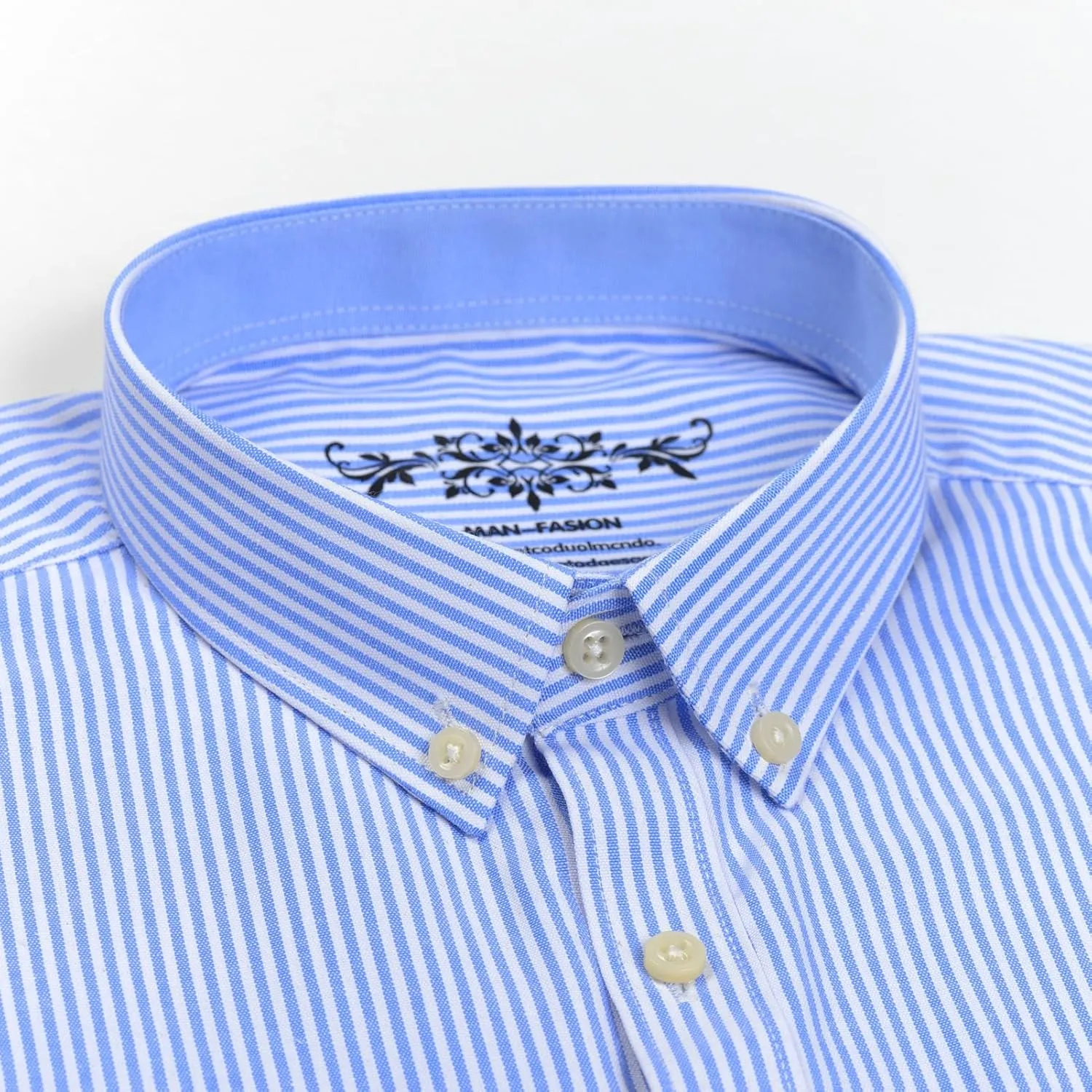 Men's Stylish Cotton Blend Casual Oxford Shirt, Breathable Long Sleeve Button Down Collar Work Shirt