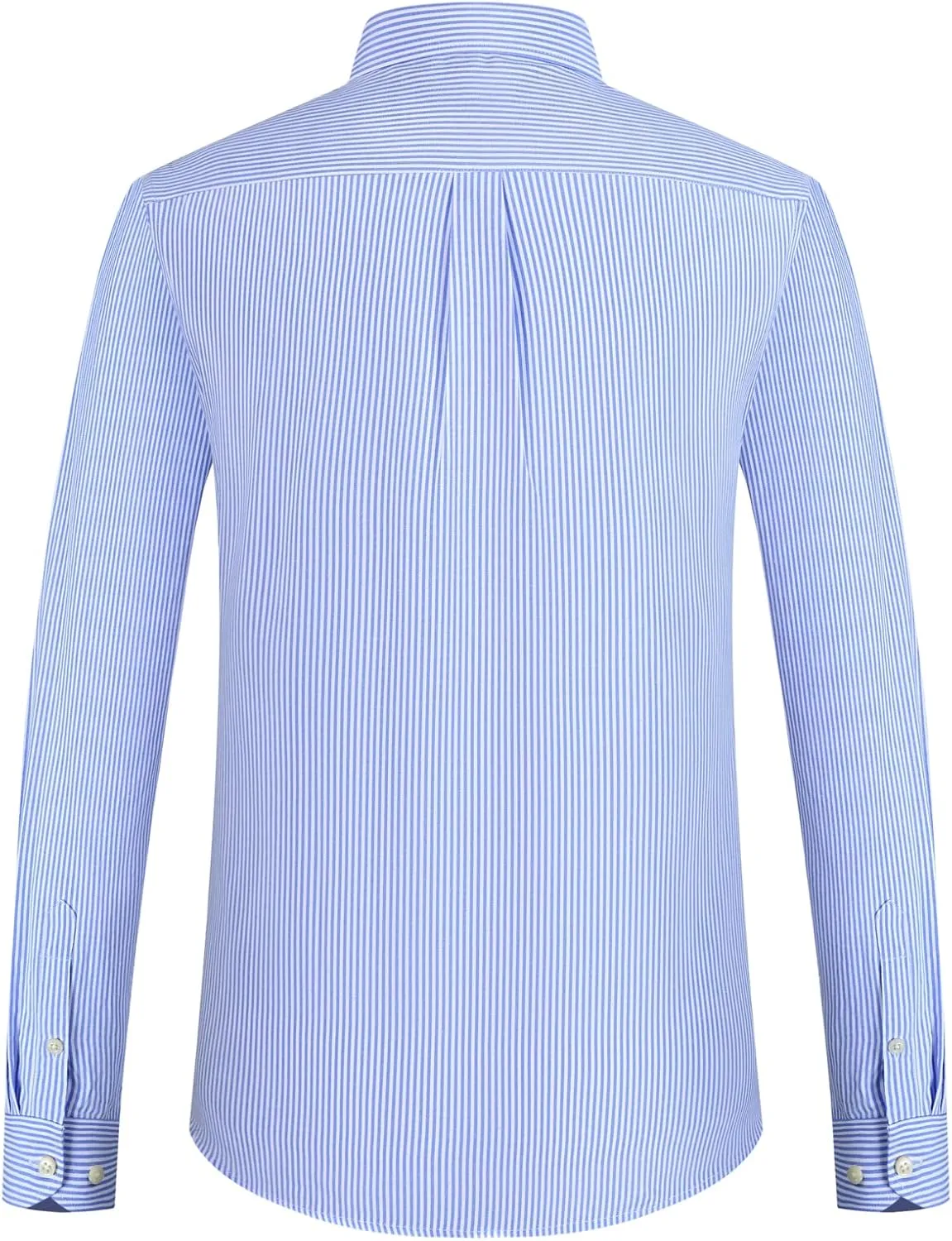 Men's Stylish Cotton Blend Casual Oxford Shirt, Breathable Long Sleeve Button Down Collar Work Shirt