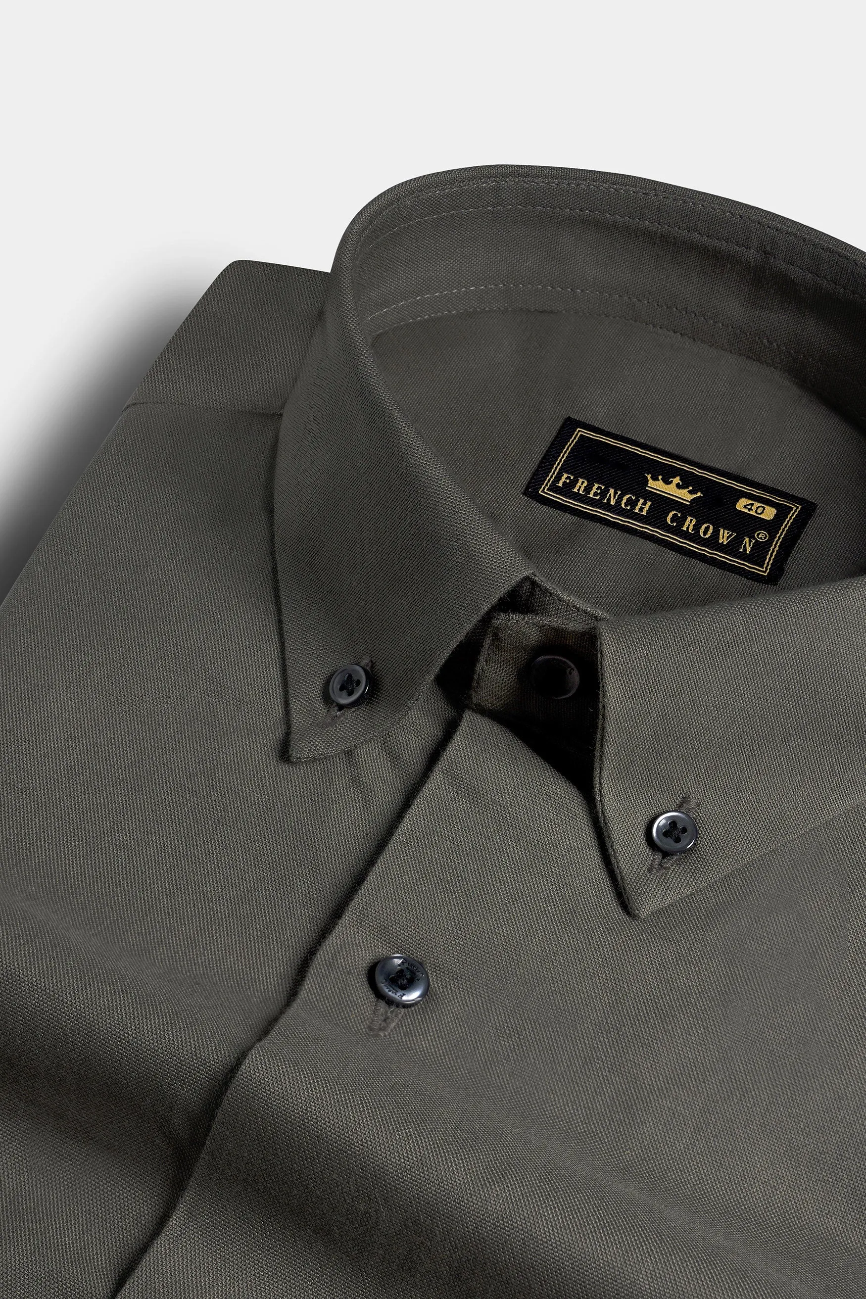 Merlin Gray Royal Oxford Button Down Shirt