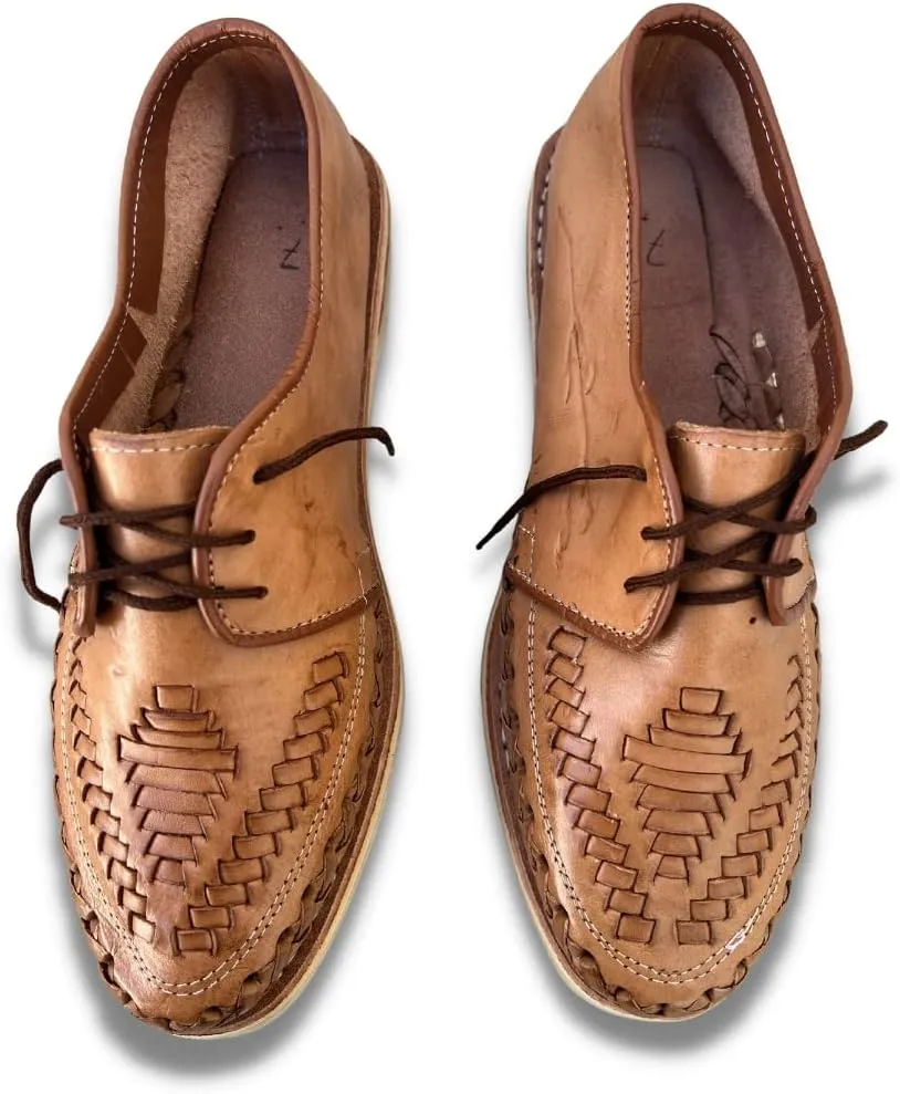 Mexico en la Piel: Handcrafted Men's Genuine Leather Lace-Up Huarache Sandals Shoes - Versatile & Durable