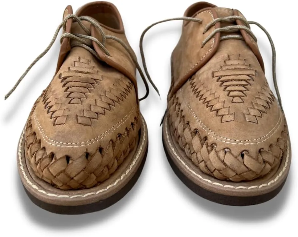 Mexico en la Piel: Handcrafted Men's Genuine Leather Lace-Up Huarache Sandals Shoes - Versatile & Durable