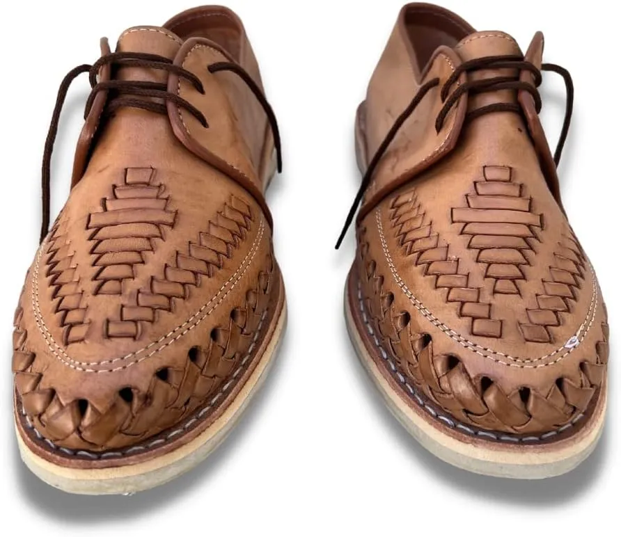 Mexico en la Piel: Handcrafted Men's Genuine Leather Lace-Up Huarache Sandals Shoes - Versatile & Durable