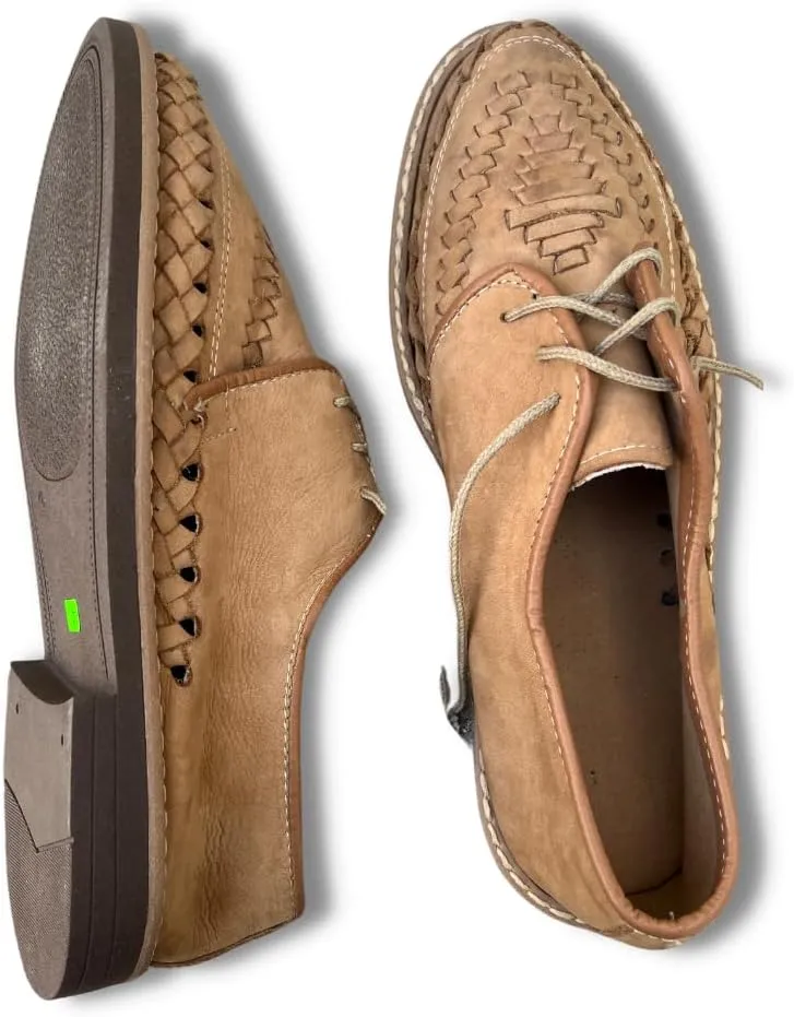 Mexico en la Piel: Handcrafted Men's Genuine Leather Lace-Up Huarache Sandals Shoes - Versatile & Durable