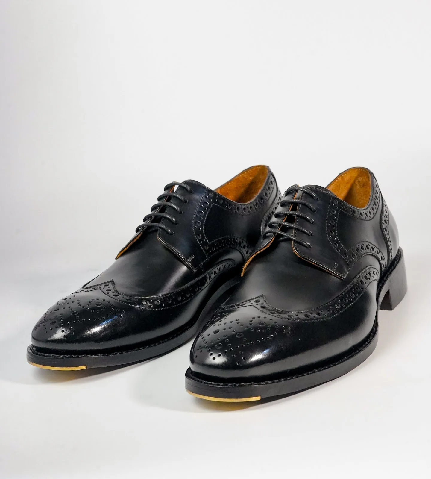 Michigan Black Full Grain Wingtip Derby Brogues