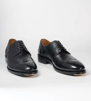 Michigan Black Full Grain Wingtip Derby Brogues