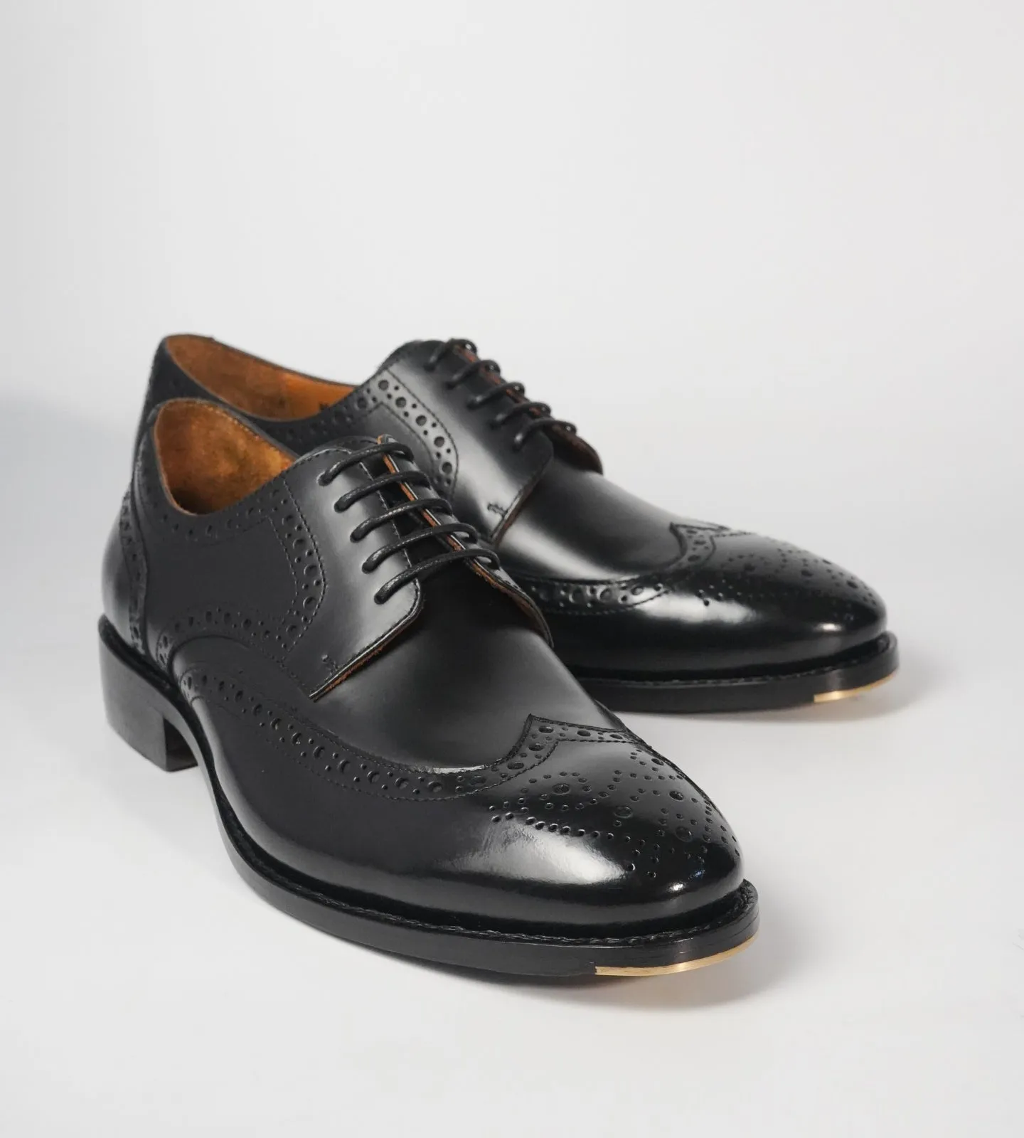 Michigan Black Full Grain Wingtip Derby Brogues