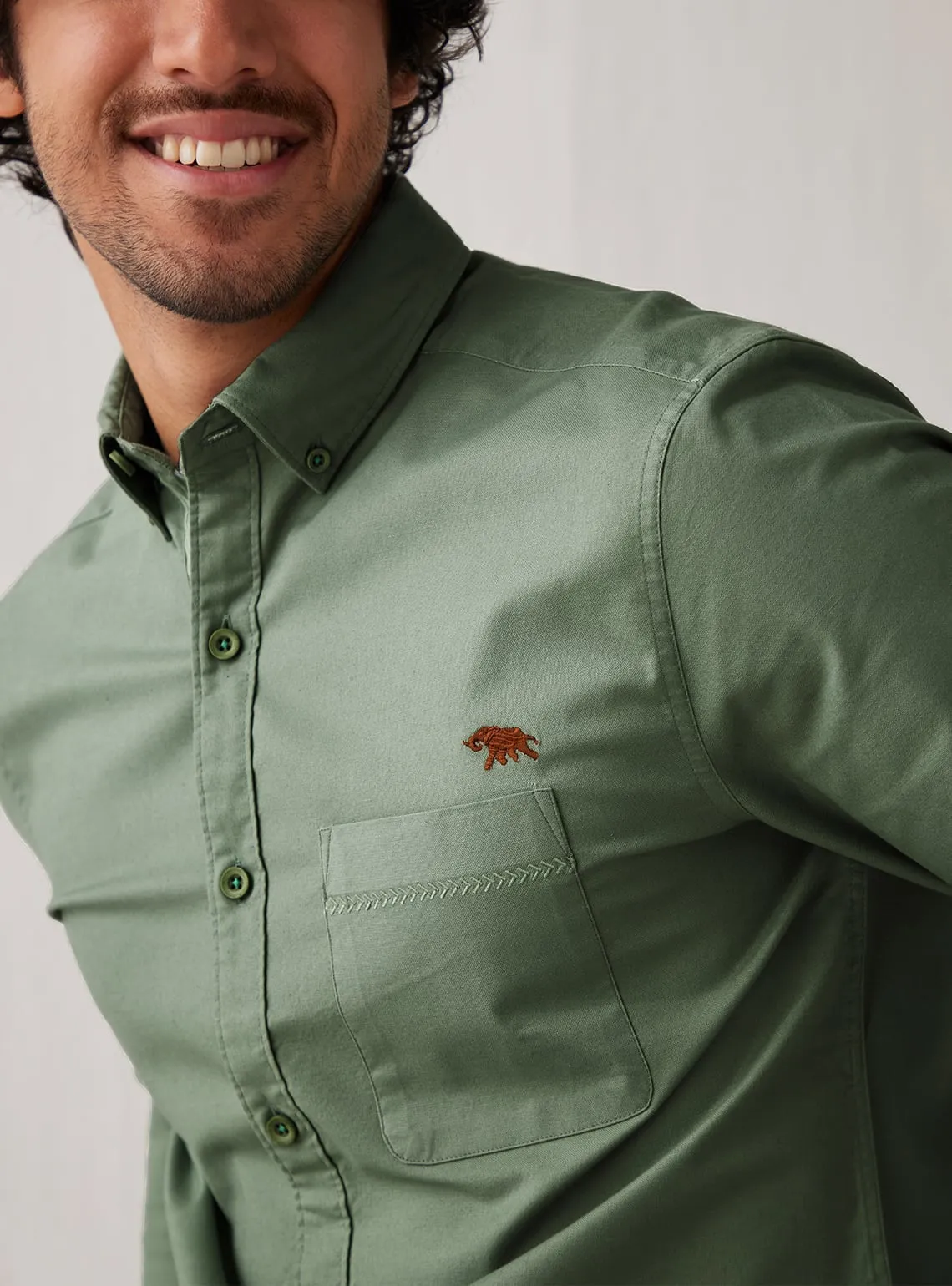Mineral Green Russet Mark Shirt