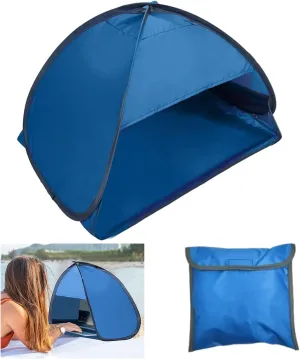 Mini Portable Beach Tent, Dog Beach Tent for Pet Shade, Laptop Sun Shade for Working Outside, Head Pop Up Canopy, Automatic Portable Mini Pop Up Tent for Camping Hiking Picnic (BIue)