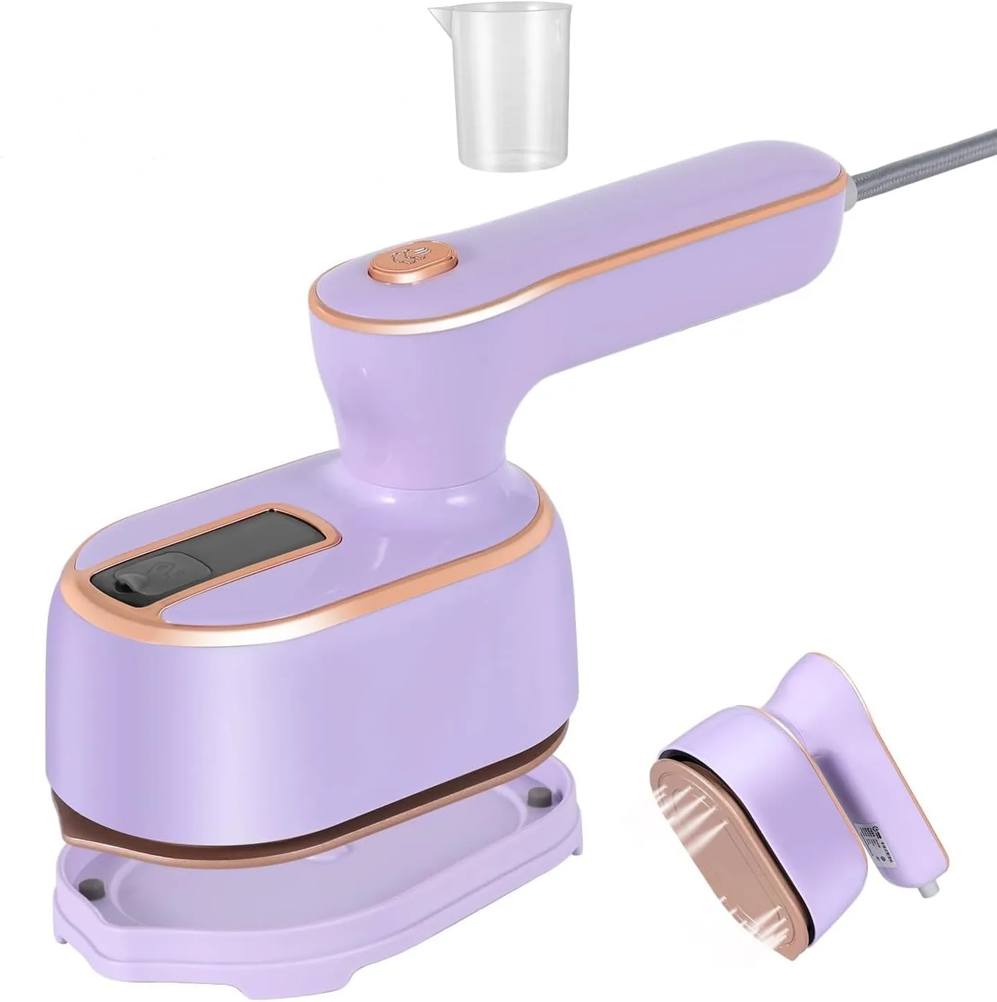 Mini Steam Iron for Clothes, Travel Steamer for Clothes Portable Steamer Travel Iron, Micro Steam Iron Mini Handheld Steamer Support Dry And Wet Ironing for Home Travel (Purple)